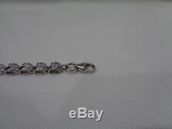 0.62 Carat Diamond set Bracelet in 9ct White Gold 7 1/4 Long
