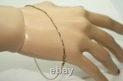 100% Genuine 9K Solid Yellow Gold Box Link Chain Bracelet or Anklet 25.5cm
