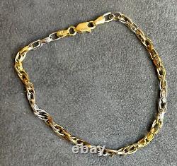 14ct Two Tone Gold Bracelet 2.86G n048900228132 th. Hh 22/07