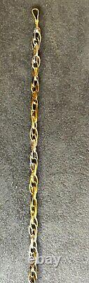 14ct Two Tone Gold Bracelet 2.86G n048900228132 th. Hh 22/07