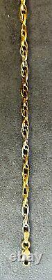 14ct Two Tone Gold Bracelet 2.86G n048900228132 th. Hh 22/07