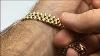 14k Yellow Gold Rolex Link Mens Bracelet 8 5