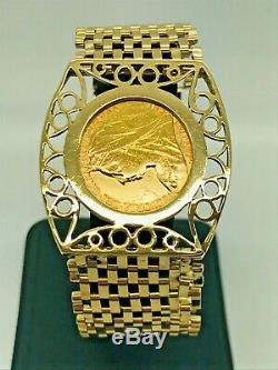 1899 Full Sovereign 9ct Yellow Gold 7-Bar Gate Bracelet 7