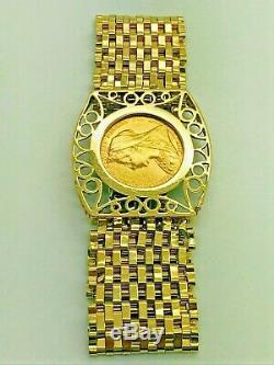 1899 Full Sovereign 9ct Yellow Gold 7-Bar Gate Bracelet 7