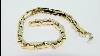 18kt Gold Bracelet With White And Yellow Gold Links Handmade