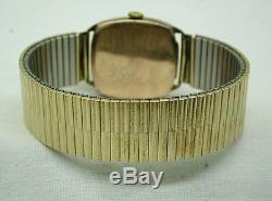 1930's Gents 9ct Rose Gold Cushion Shaped Bracelet Watch