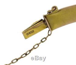1930s Antique Victorian Estate 9ct Solid Yellow Rose Gold Bangle Bracelet