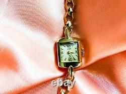 1940s Ladies 9ct Gold Tudor Royal Dress Watch On Period Solid 9ct Gold Bracelet