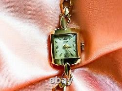 1940s Ladies 9ct Gold Tudor Royal Dress Watch On Period Solid 9ct Gold Bracelet