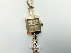1940s Ladies 9ct Gold Tudor Royal Dress Watch On Period Solid 9ct Gold Bracelet
