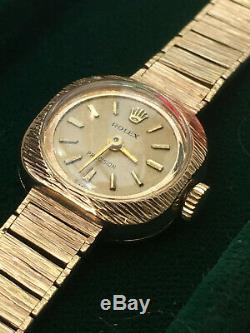1965 Vintage Ladies Rolex Precision Dress Bracelet Watch Solid Gold 9ct Box -
