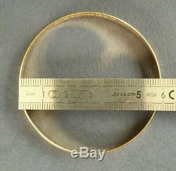 22ct Solid Gold Bangle bracelet 14.13g wearable, not scrap, not 18ct 9ct 14k 24