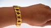 22k Solid Gold Heavy Concave Curb Link Bracelet Shinny Men Bracelet B570