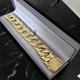 27mm Patterned Bark Chaps Bracelet 9ct Gold Xp Huge Heavy 9 Gold Curb Bracelet