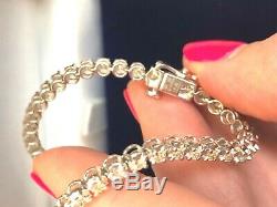2.30 Carat Diamond Tennis Bracelet set in 9ct White Gold