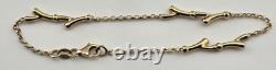 2.38g 9ct Yellow Gold Belcher Branch Link Bracelet 19cm Rolo Dainty Twig 375 9kt