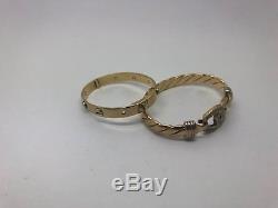 2x 9ct Gold Bangles 51812/435