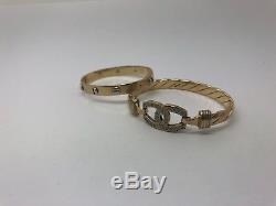 2x 9ct Gold Bangles 51812/435