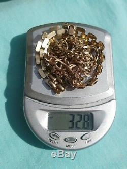 33g Joblot stamped9ct Gold bracelets panther, t bar albert, Figaro, kerb chains