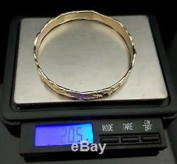 375 9ct/9k Yellow Gold Ladies Bangle Size 62.5mm Solid Genuine 20.5 Grams
