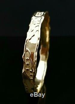 375 9ct/9k Yellow Gold Ladies Bangle Size 65 mm Solid Genuine 24.9 Grams