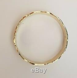 375 9ct/9k Yellow Gold Ladies Bangle Size 65 mm Solid Genuine 30.6 Grams