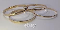 375 9ct Solid Yellow Gold Bangle X 1 Ladies Fully Hallmarked Stackable