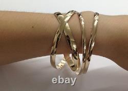 375 9ct Solid Yellow Gold Bangle X 1 Ladies Fully Hallmarked Stackable