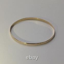 375 9ct Solid Yellow Gold Bangle X 1 Ladies Fully Hallmarked Stackable