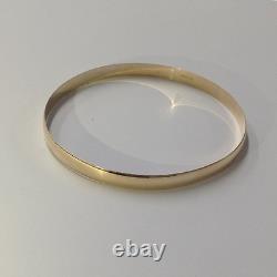 375 9ct Solid Yellow Gold Bangle X 1 Ladies Fully Hallmarked Stackable