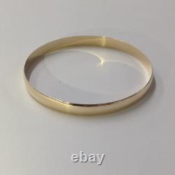 375 9ct Solid Yellow Gold Bangle X 1 Ladies Fully Hallmarked Stackable