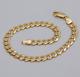375 9ct Yellow Gold 5mm Flat Curb Link Bracelet 7.5 Inch Brand New