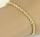 375 9ct Yellow Gold Rope Bracelet Ladies Vintage 7.5