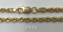 375 9ct Yellow Gold Rope Bracelet Ladies Vintage 7.5