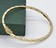 375 9ct Yellow Gold Women 3mm Fancy Oval Hinged Bangle Brand New 60mm