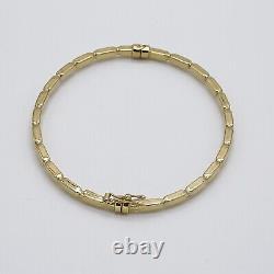 375 9ct Yellow Gold Women 3mm Fancy Oval Hinged Bangle Brand New 60mm