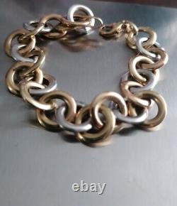 375 gold Ring Chain bracelet handmade