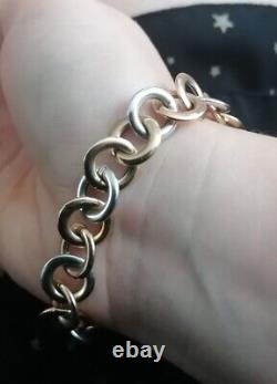 375 gold Ring Chain bracelet handmade