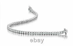 3.02 ct Real Diamond Tennis Bracelet, 9kwhite gold 7 inches- UK Hallmarked
