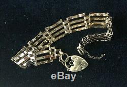 4 Bar 9ct Gold Gate Bracelet