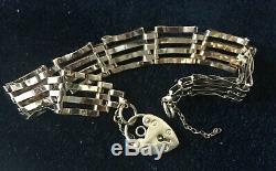 4 Bar 9ct Gold Gate Bracelet