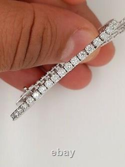 4 carat Round Brilliant Cut Diamond Tennis Bracelet Uk Hallmark White Gold