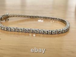 5.00 Ct F/SI 100% Natural Round Diamond Tennis Bracelet White Gold