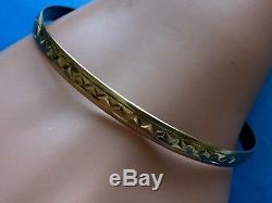 5 Solid not hollow 9CT GOLD Traditional BANGLE Full UK Hallmark Lovely piece