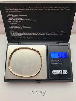 5g 9ct Yellow Gold Bangle Bracelet Beautiful PlainHallmarked UK 9k 9 Carat