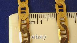 7.4 Solid 9ct Gold CELTIC CHAIN BRACELET 6grHallmarked 6mm link Boxed 64h