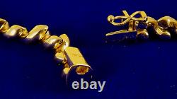 7.5 9ct Gold Smooth FANCY WAVE BRACELET 13gr Hm Italy 6mm 12j