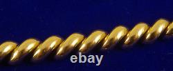 7.5 9ct Gold Smooth FANCY WAVE BRACELET 13gr Hm Italy 6mm 12j