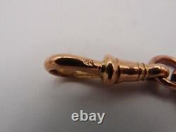 7.75in VICTORIAN 9ct GOLD ROSE GOLD FANCY BELCHER BAR LINKED ALBERT BRACELET 14g