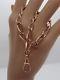 8.0 Ins Victorian 9ct Rose Gold Albert Chain Bracelet T Bar Pendant Dog Clip 14g